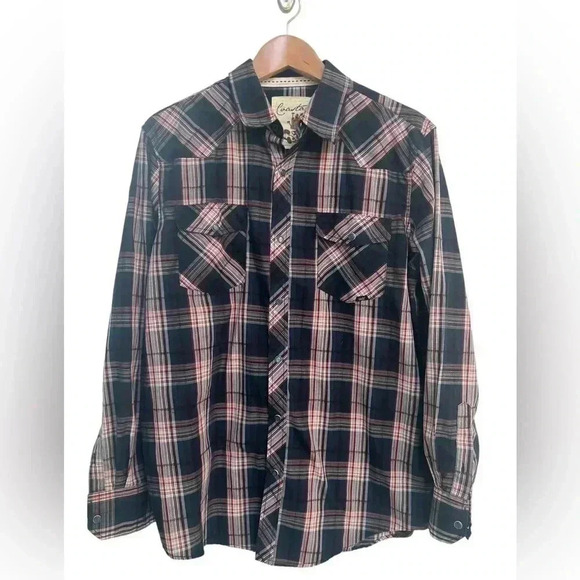 Coastal Pearl Snap Men’s Western Shirt Size Large - Picture 1 of 6